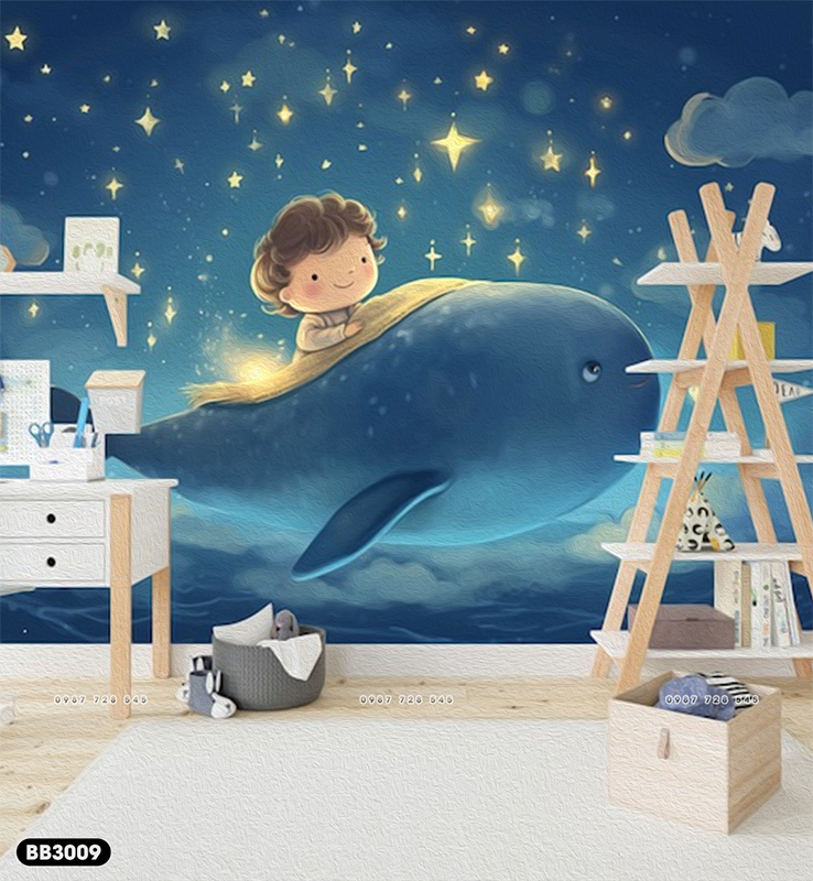 Tranh Dán Tường Phòng Ngủ Cho Bé 3D 5D 8D - BB3009