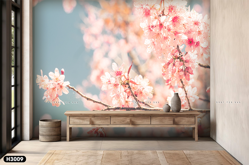 Tranh Dán Tường Hoa 3D 5D 8D - H3009