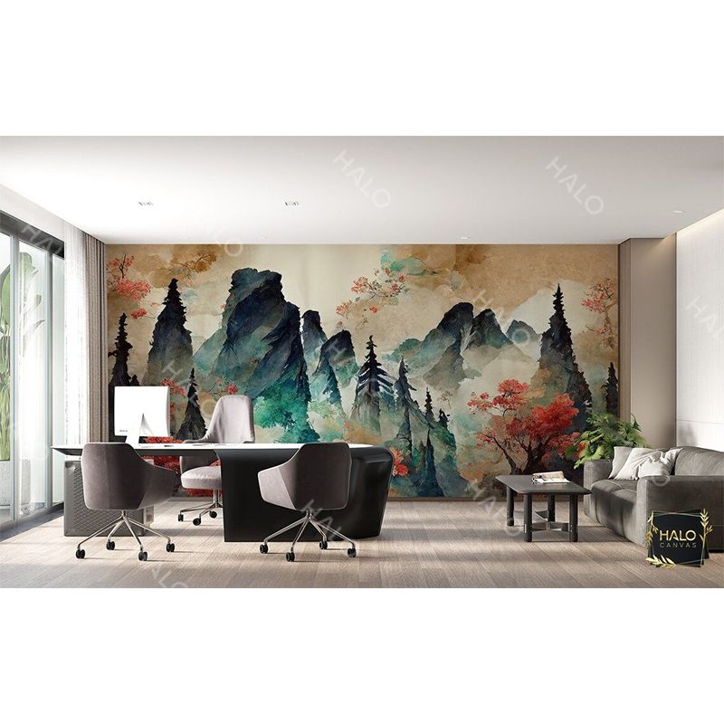 Tranh Dán Tường Sơn Thủy 3D 5D 8D - ST16