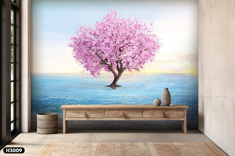 Tranh Dán Tường Hoa 3D 5D 8D - H3009