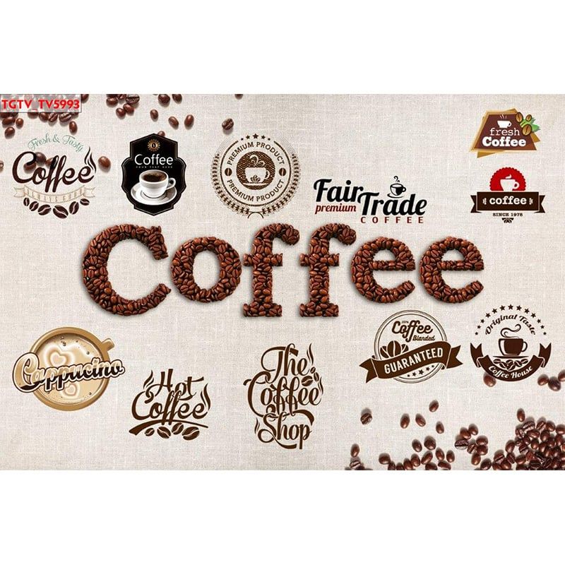 Tranh Dán Tường Quán Coffee 3D 5D 8D - TDCF23