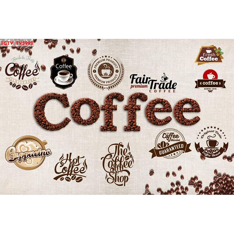 Tranh Dán Tường Quán Coffee 3D 5D 8D - TDCF23