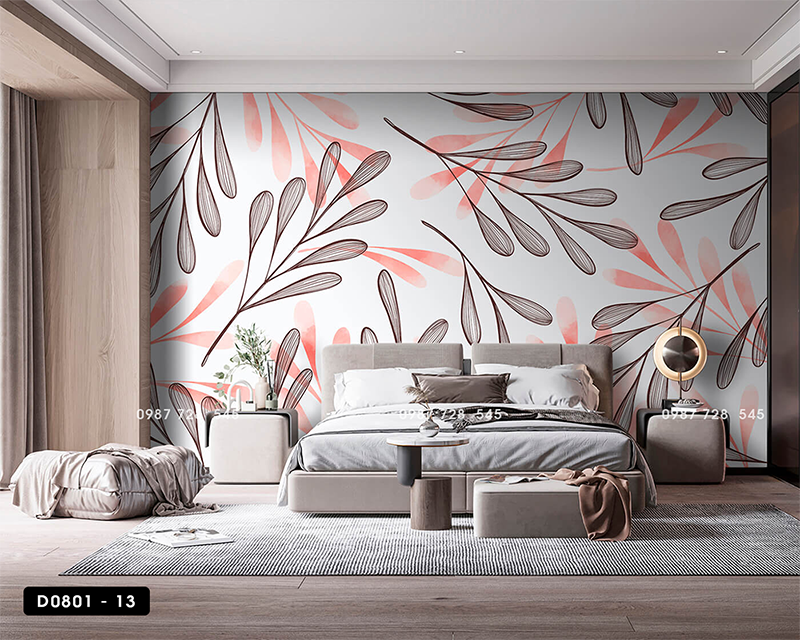 Tranh Dán Tường Lá Cây 3D 5D 8D - D0801 - 13