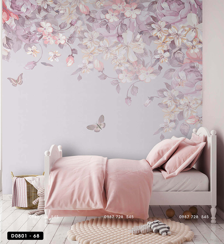 Tranh Dán Tường Hoa 3D 5D 8D - D0801 - 68