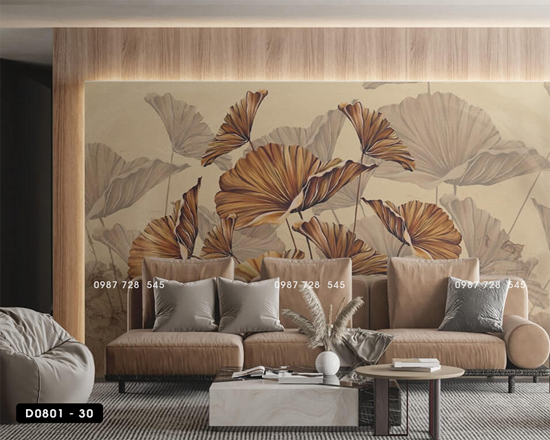 Tranh Dán Tường Lá Cây 3D 5D 8D - D0801 - 30