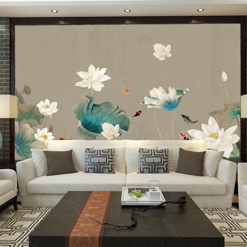 Tranh Dán Tường Hoa Sen 3D 5D 8D - TS17