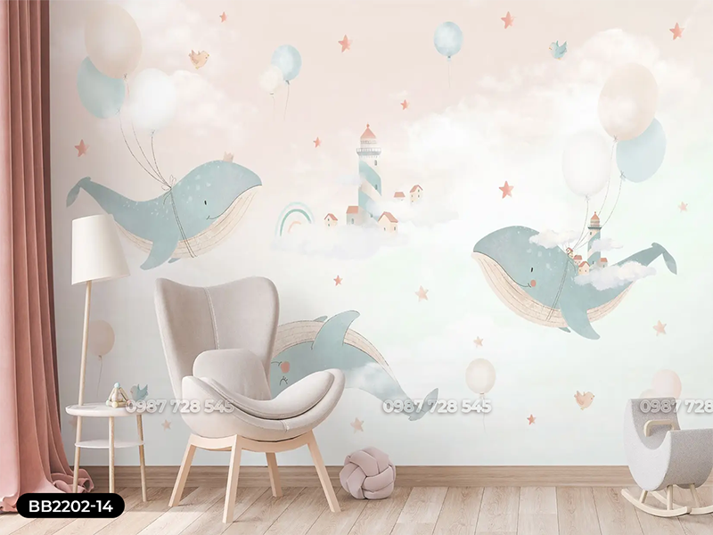 Tranh Dán Tường Phòng Bé 3D 5D 8D - BB2202 - 14