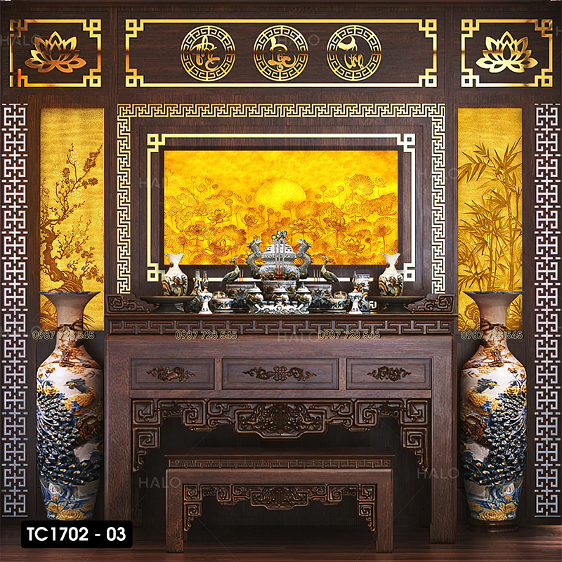 Tranh Dán Tường Trúc Chỉ 3D 5D 8D - TC1702 - 03