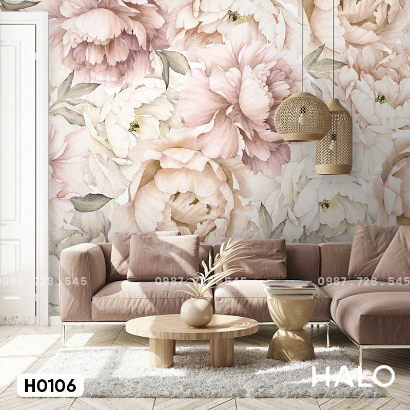 Tranh Dán Tường Hoa 3D 5D 8D - H0106