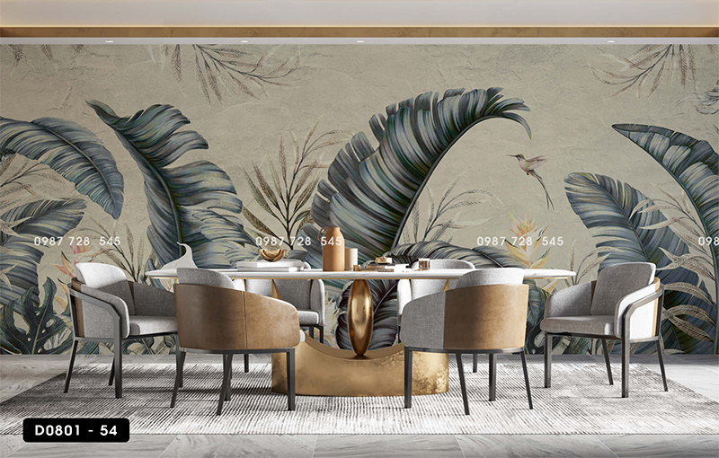 Tranh Dán Tường Lá Cây 3D 5D 8D - D0801 - 54