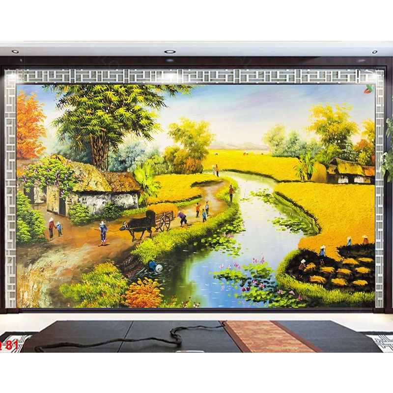 Tranh Dán Tường Đồng Quê 3D 5D 8D - ĐQ04