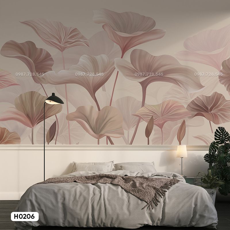 Tranh Dán Tường Lá Cây 3D 5D 8D - H0206