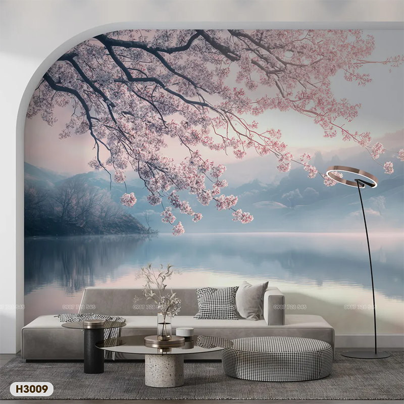 Tranh Dán Tường Hoa 3D 5D 8D - H3009