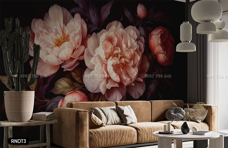 Tranh Dán Tường Hoa 3D 5D 8D - RNDT3