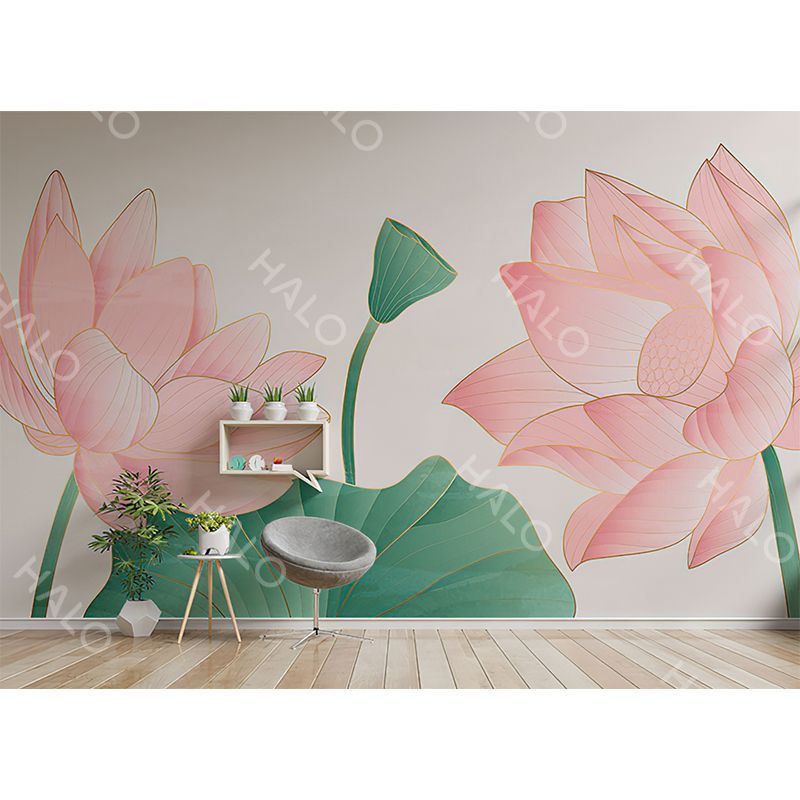 Tranh Dán Tường Hoa Sen 3D 5D 8D - TS02