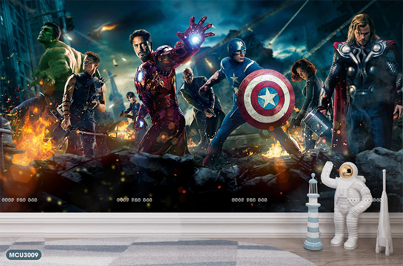 Tranh Dán Tường Siêu Anh Hùng 3D 5D 8D - MCU3009