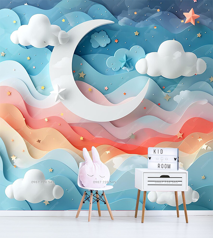 Tranh Dán Tường Phòng Bé 3D 5D 8D - BB1706