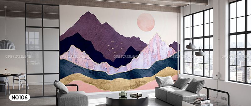 Tranh Dán Tường Núi 3D 5D 8D - N0106