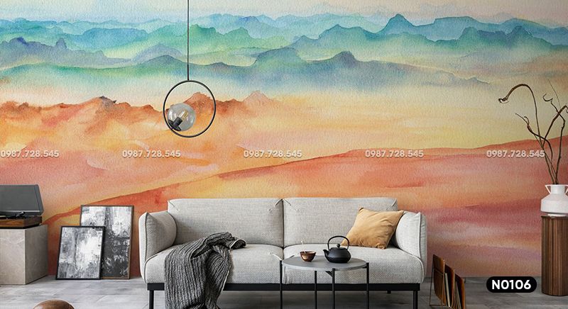 Tranh Dán Tường Núi 3D 5D 8D - N0106
