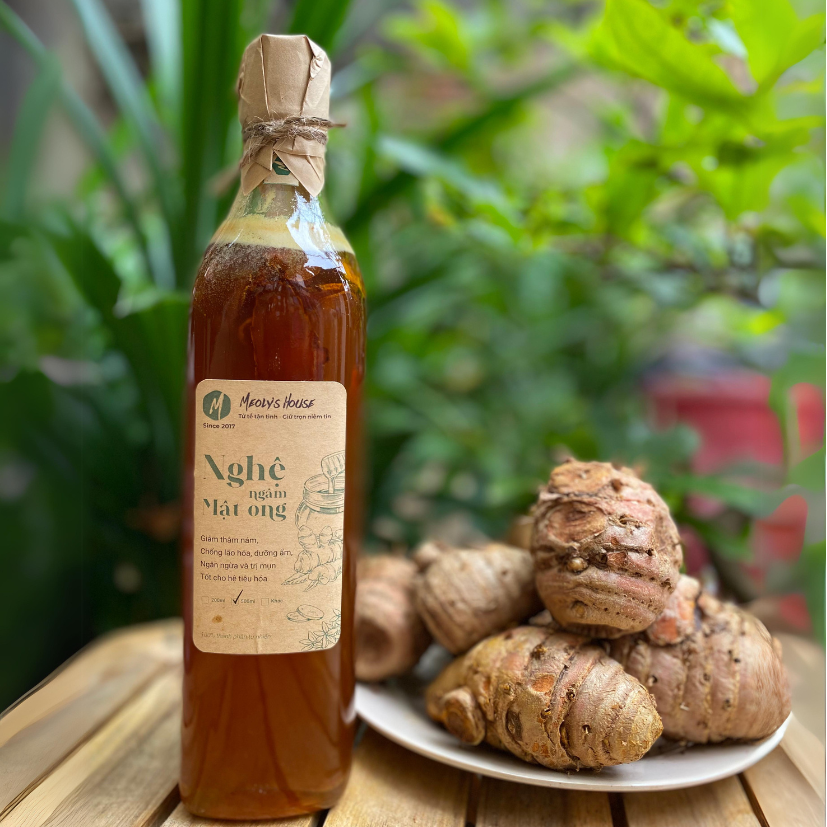 Combo 2 Lít Nghệ Đỏ Ngâm Mật Ong Tặng Thêm 1 Chai 500ml