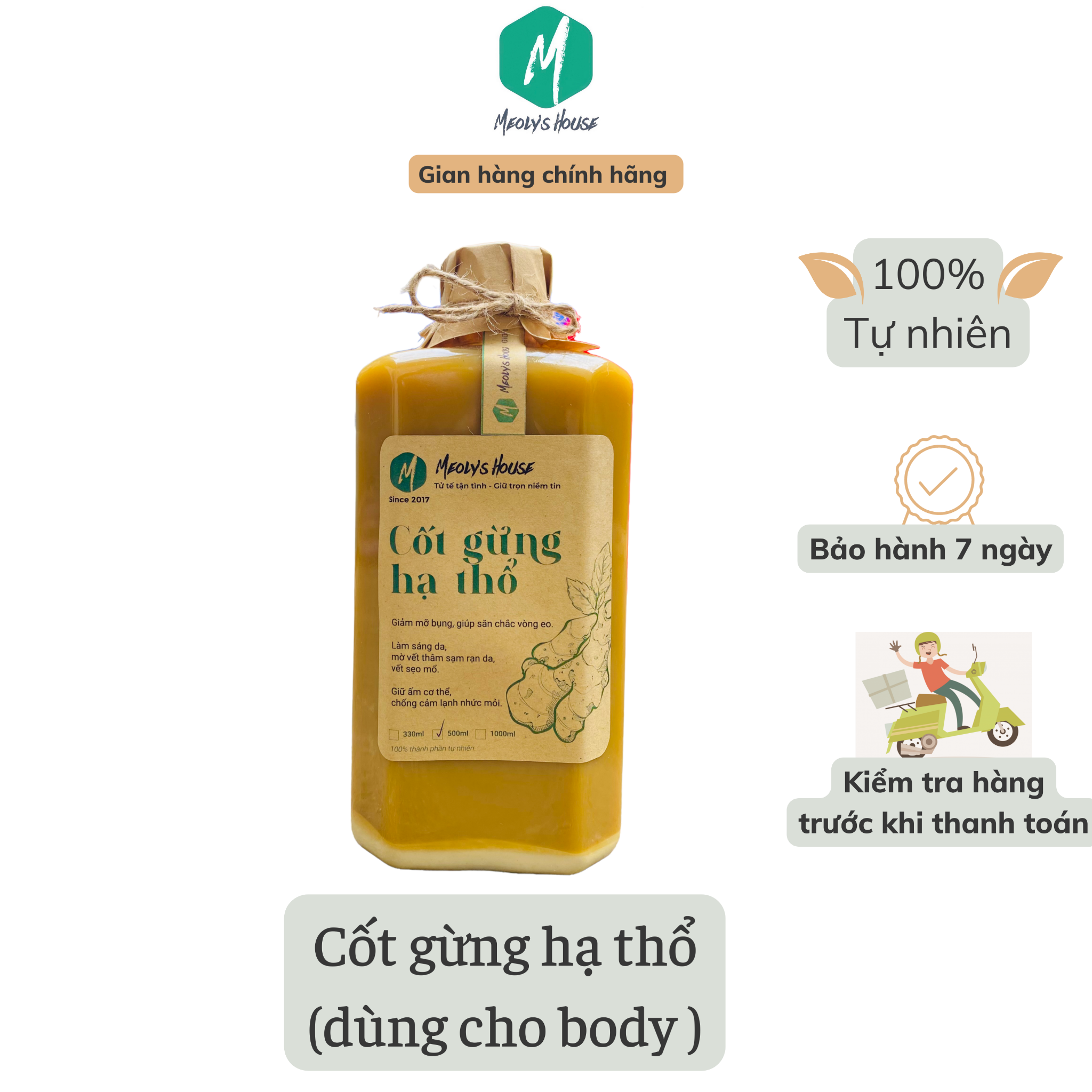 Cốt gừng hạ thổ (dùng cho body)