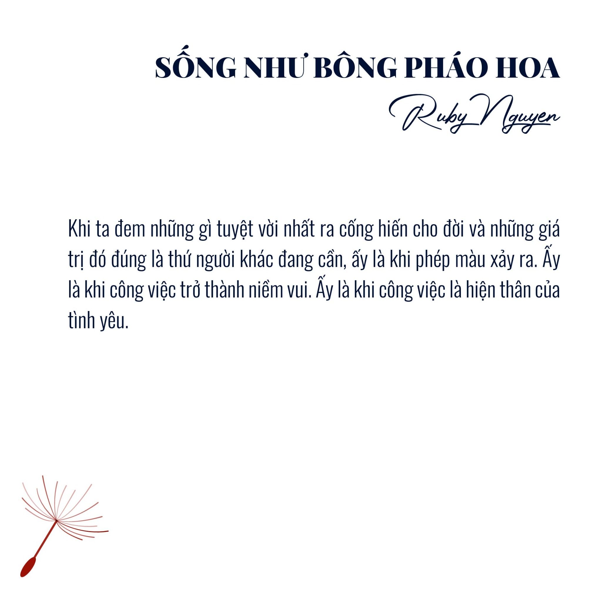 Sách SỐNG NHƯ BÔNG PHÁO HOA