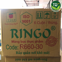 Cuộn màng bọc bảo quản thực phẩm hiệu Ringo (30cm*500m) an toàn, vệ sinh thực phẩm, trong suốt, tiện lợi