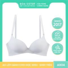 Áo lót nữ chất su đúc, không gọng mút mỏng nâng ngực tự nhiên BOM SISTER A1614