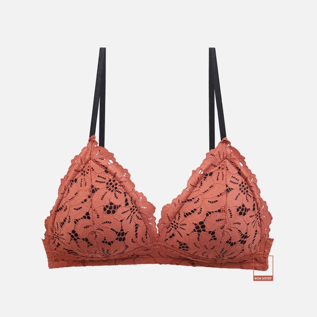 Bralette Munii chân ngực chất ren hoa bảng lưng mỏng BR00901