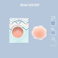 Cặp dán nhũ silicon keo hình hoa nhỏ dùng nhiều lần màu da BOM SISTER D014