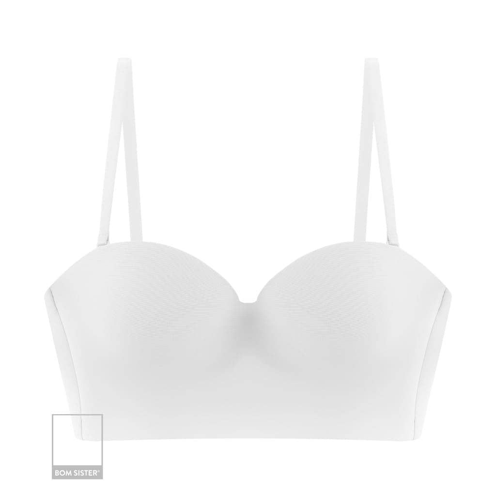 Áo lót Munii mút mỏng croptop, cup ngang, gọng dẻo, màu trơn, lưng viền silicon chống tuột BOM SISTER MU26010