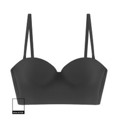 Áo lót Munii mút mỏng croptop, cup ngang, gọng dẻo, màu trơn, lưng viền silicon chống tuột BOM SISTER MU26010