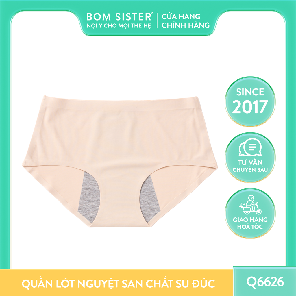 Quần lót su đúc màu trơn chuyên dụng ngày nguyệt san BOM SISTER Q6626