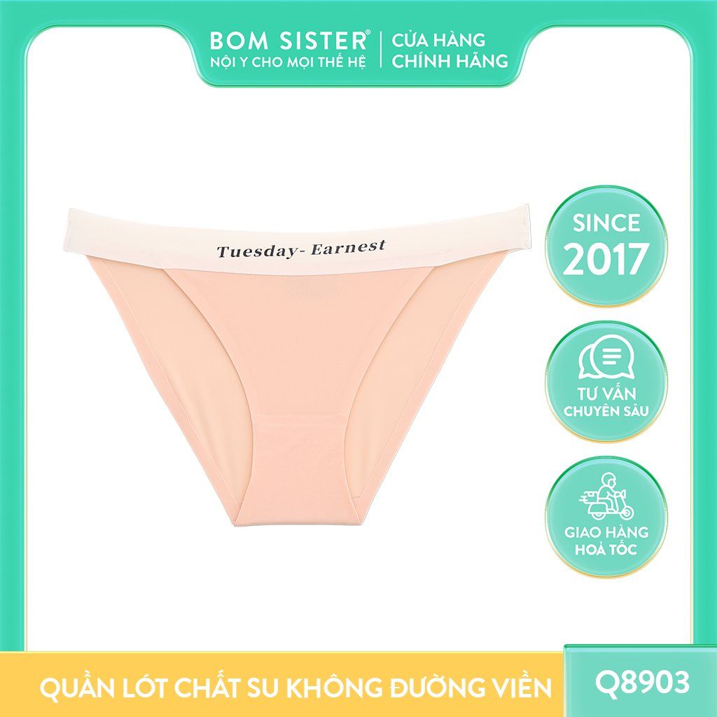 Quần lót nữ vải lạnh mềm mại dáng vừa vặn đáng yêu màu sắc 7 ngày BOM SISTER Q8903