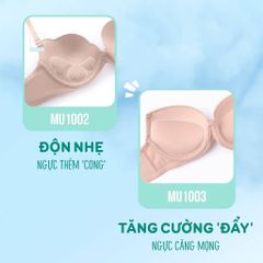 Áo lót nữ Munii chất thun lạnh có gọng, mút mỏng MU1002