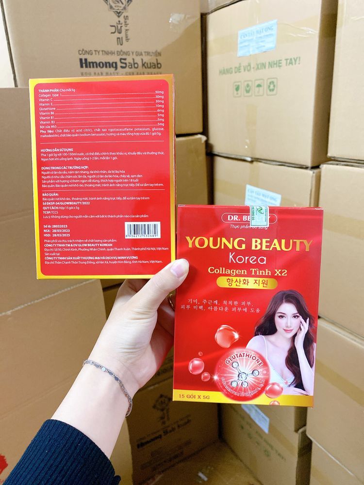 Collagen Young Beauty uống hỗ trợ sáng da tăng nội tiết tố