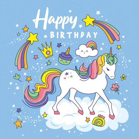  Puzzle Postcard - Happy Birthday Unicorn 