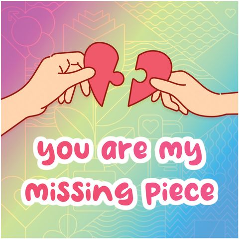  Puzzle Postcard - You are my missing piece 