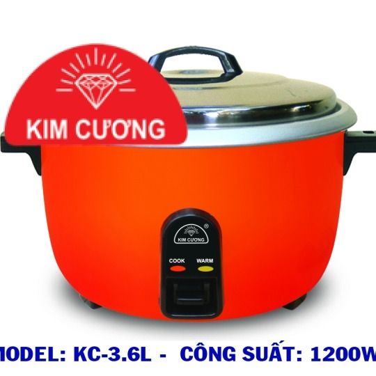 Nồi cơm Kim Cương nắp rời 3.6 lít