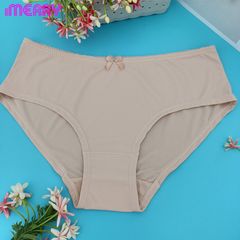 Combo 3 quần lót thun lạnh nữ iMERRY cạp thấp đính nơ dễ thương,màu basic dễ phối đồ VQ015