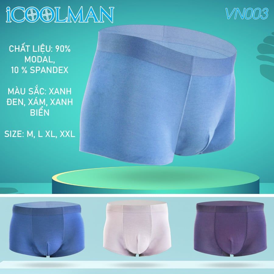 Combo 3 quần lót nam vải Modal iCOOLMAN VN003