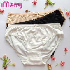 Combo 3 quần lót Cotton gỗ sồi nữ iMERRY kiếu dáng bikini viền thun mỏng nhẹ,co giãn tối đa,mặc thoải mái VQ096