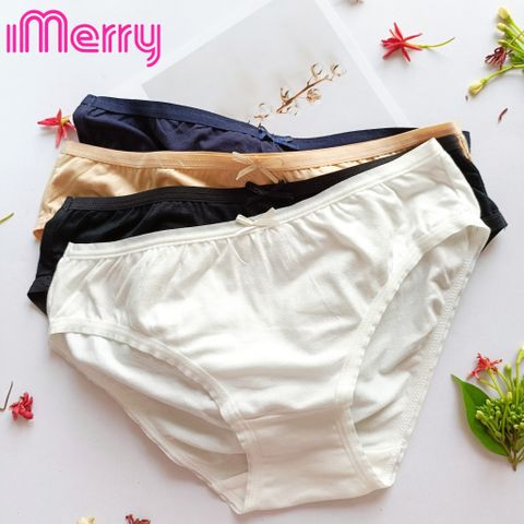 Combo 3 quần lót Cotton gỗ sồi nữ iMERRY kiếu dáng bikini viền thun mỏng nhẹ,co giãn tối đa,mặc thoải mái VQ096