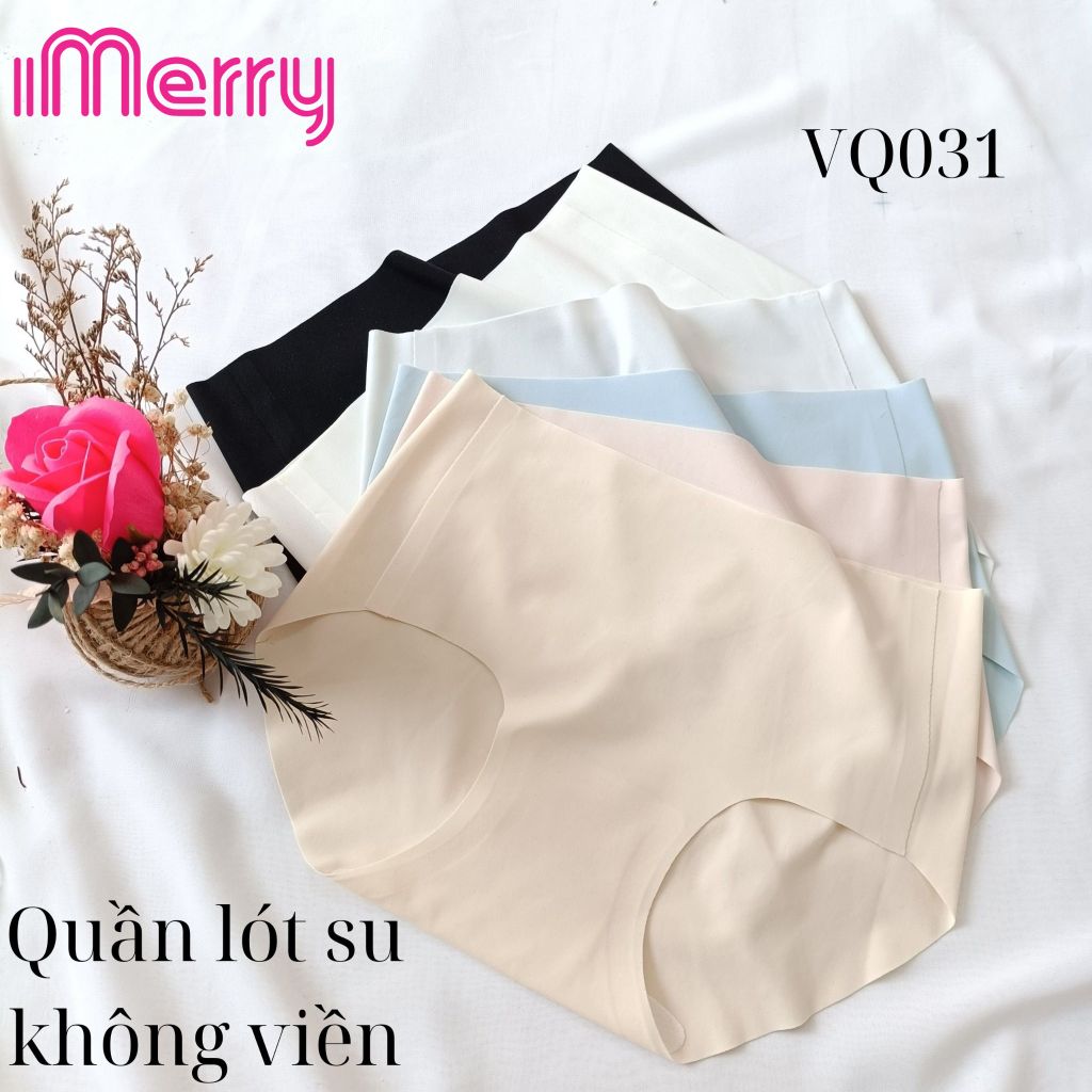 Combo 3 quần lót su nữ iMERRY không viền không đường may cạp cao, thiết kế mặt sau nâng mông,vải mềm mại thoáng mát VQ031