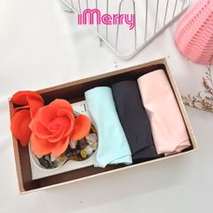 Combo 3 quần lót nữ su iMerry cạp cao,basic nhiều màu dễ phối đồ vải su lạnh mềm mại mỏng nhẹ VQ028A