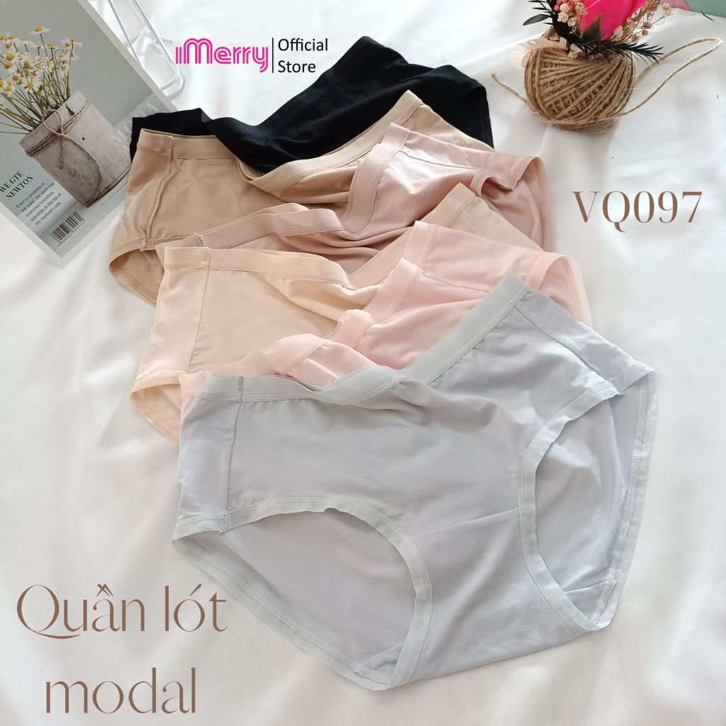 Combo 3 quần lót modal nữ iMERRY bản cao,co giãn 4 chiều, mềm mại,đông ấm,hè thoáng VQ097