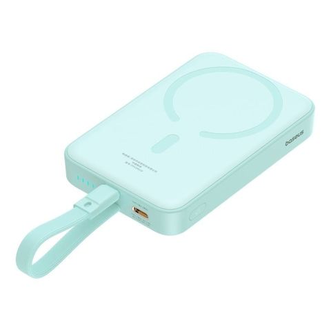  Pin Dự Phòng Baseus 30W Sạc Không Dây 10.000mah (Xanh) Tích Hợp Cáp TypeC 