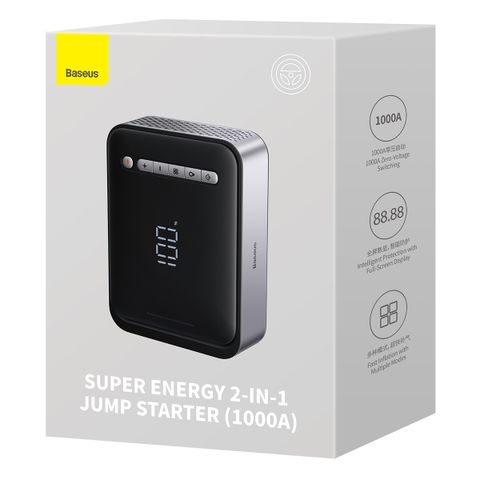  Bơm Lốp Đa Năng Kiêm Kích Bình Ô Tô Baseus Super Energy 