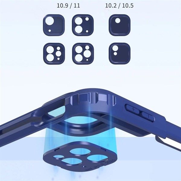 ốp iPad 11 Wiwu Mecha Rotative 360 (Blue)