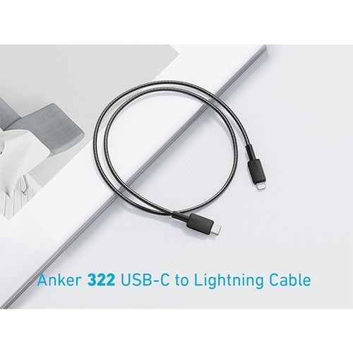 Cáp Anker 322 C to L -0.9m (Đen) A81B5